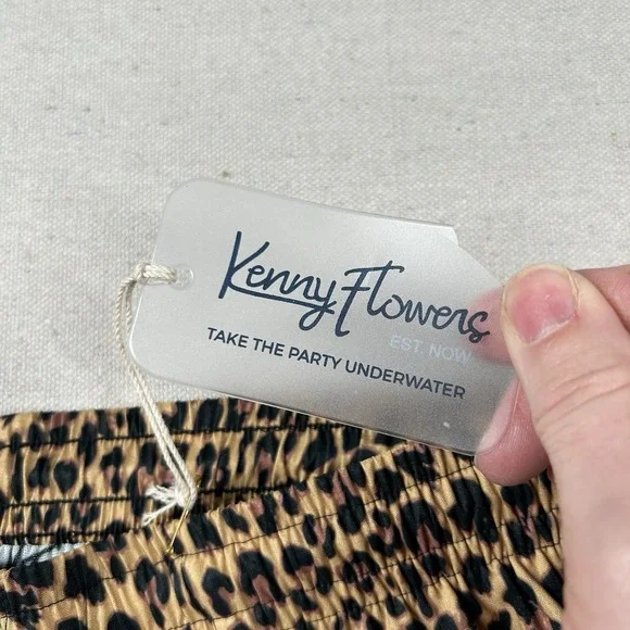 Kenny Flowers Trunks Mens XL Animal‎ Print Mesh Lined Leopard Swim Barstool